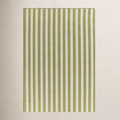 Holloway Green Striped Outdoor Rug