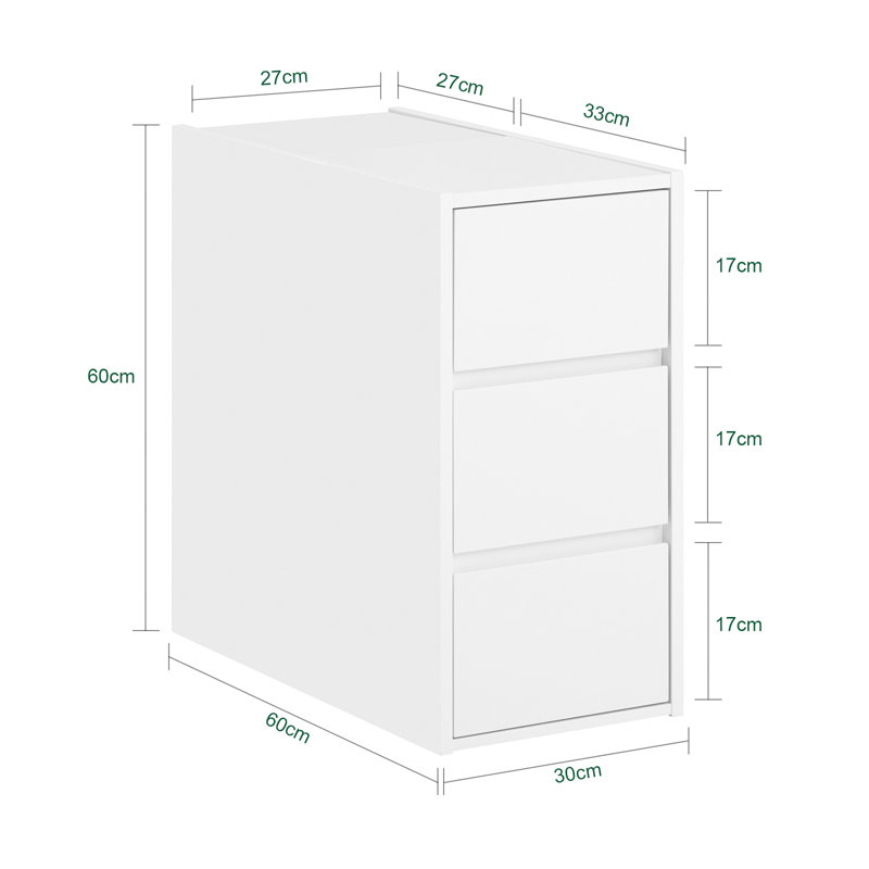 Bahid 68.5cm W Manufactured Wood Bedside Table
