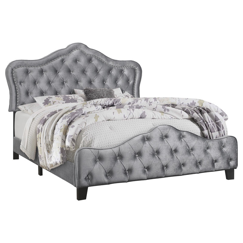  Flannory Upholstered California King Panel Bed Grey, Gray, California King