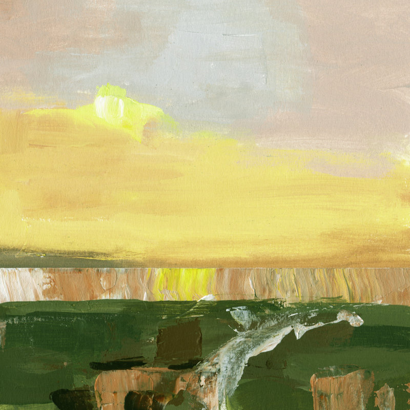 Wetland Sunrise IV by Melissa Wang - Wrapped Canvas Painting, 91cm H x 91cm W x 3.8cm D