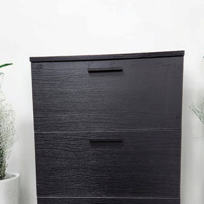Commode noire à quatre tiroirs