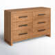 Modica 6 Drawer 60'' W Dresser Solid Wood Dresser