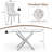 Modern Glass Dining Table Set For 4, 50" Rectangular Tempered Glass Dining Table With Velvet Upholstered Seats-116067014-116067009