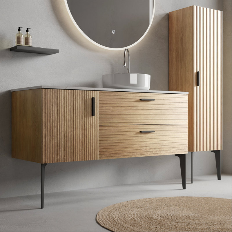 Meuble-lavabo autoportant pour salle de bain moderne Emilia