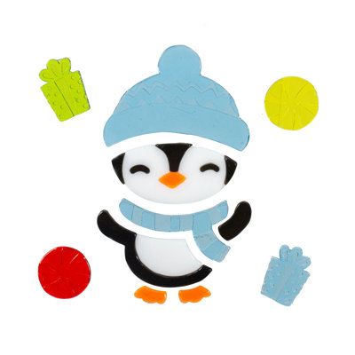 Pingouin et cadeaux de Noël en gel
