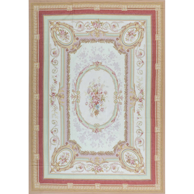 Hand-Knotted High-Quality Beige Area Rug