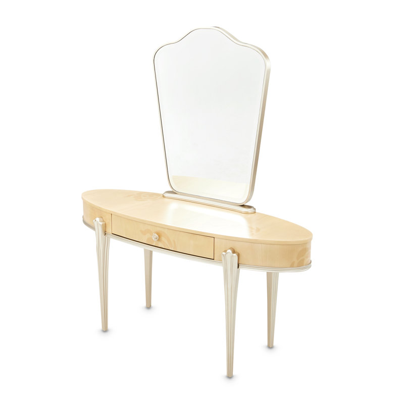 Camellia Field Vanity With Mirror - Caramel