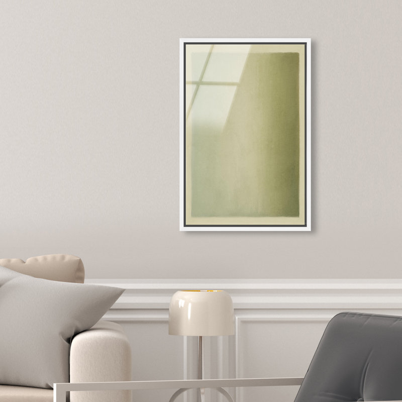 Mossy Gradient Print by Oliver Gal, 16" H x 11" W, White Floater Frame