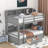Gesko Kids Twin Over Twin Bunk Bed with Drawers-1531252063