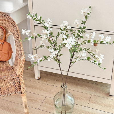 5Pcs 24Inch High-Grade Qilixiang Artificial Flower Home Living Room Office Dining Table Flower Decorative Flower, Wedding Arrangement Art Decoration Plastic Flower Dried Flower Flower Arrangement Decorative Flower