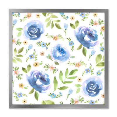 " Blue Roses And Forget-Me-Not "