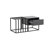 Modern Black Coffee Table with Metal Legs, 35.4 x 14.6 x 35.4 inches | 100% Melamine Coated Chipboard, Durable with 26.5 lbs Bearing Capacity | Stylish Solid Color Design for Industrial & Contemporary Living Spaces