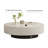 Simple luxury cream style marble coffee table-104935559
