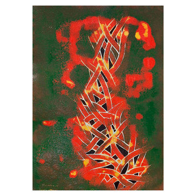 Chemin secret de la nature - Art abstrait | Acrylique sur toile | Par Prasanna Musale