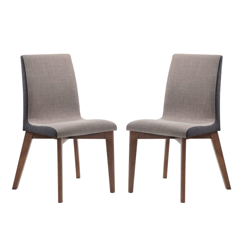 Ensemble de 2 chaises d'appoint rembourrées en tissu
