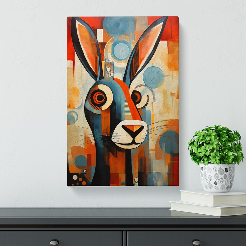 Hare Constructivism - No Frame Art Prints - Wrapped Canvas, 76cm H x 50cm W x 3cm D