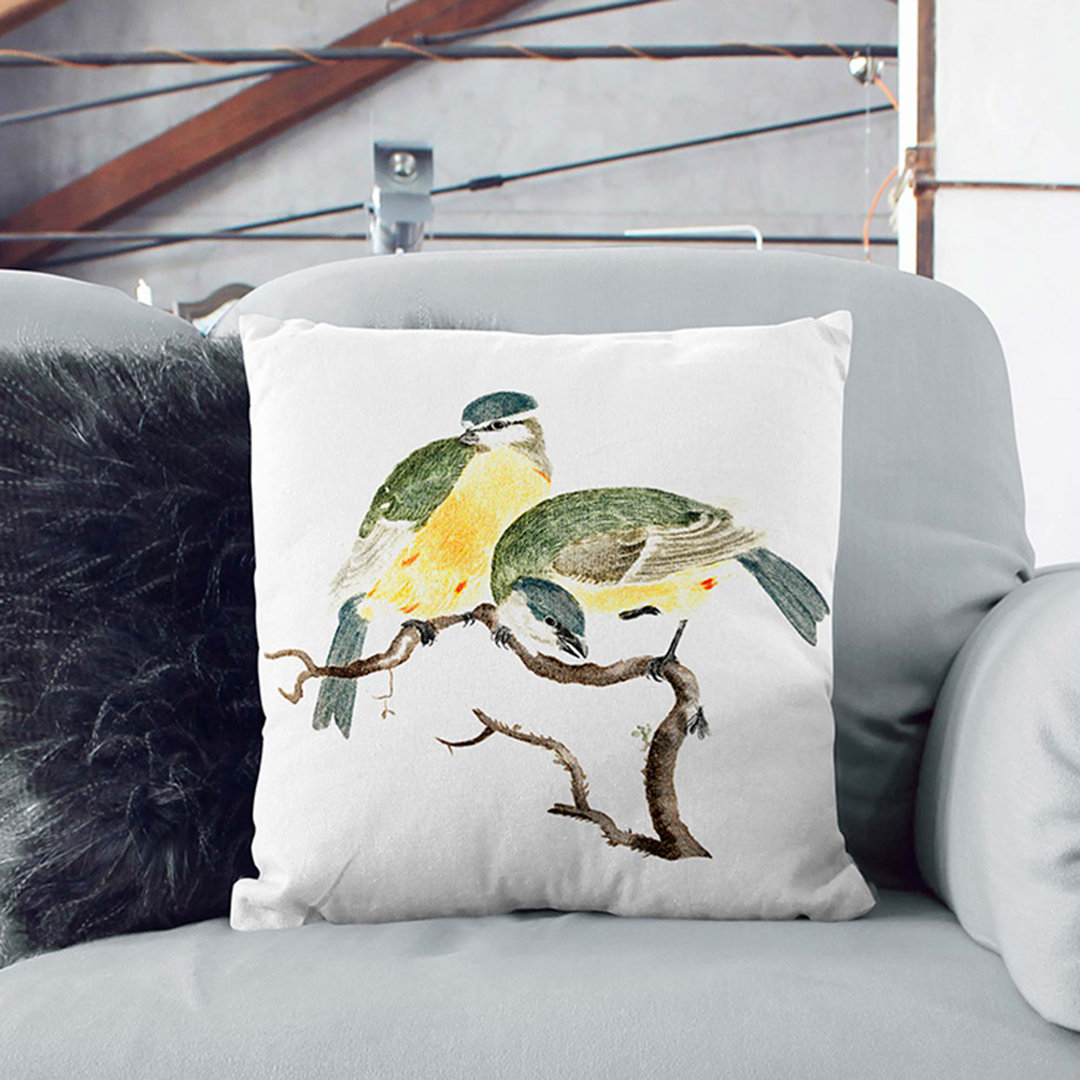 Great Tit Birds by Johan Teyler Cushion with Filling