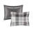 Full/queen Down Alternative Comforter - Grey Plaid With 2 Shams Machine Washable Size All Season Bedding Printed &-116011466