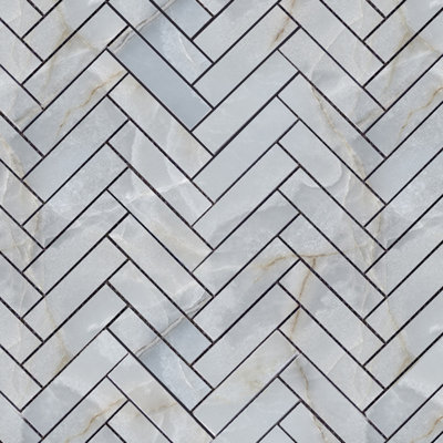 Vert poli mosaïque à chevrons 1X4
