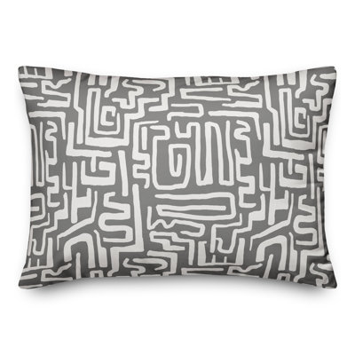 Coussin extérieur bleu marine Wiggly Shapes