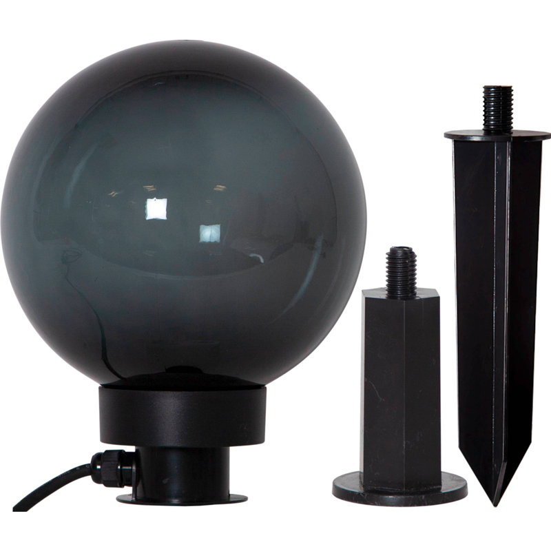 Elfy Black Plug-in Pathway Lights, 24cm H x 20cm W x 20cm D