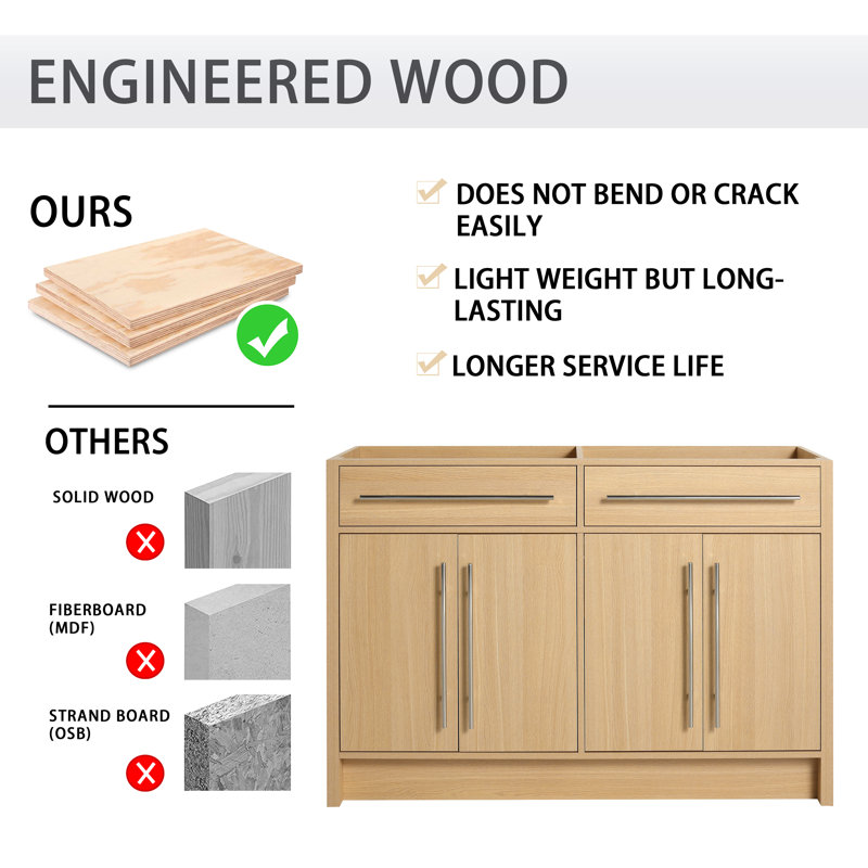 48'' Double Bathroom Vanity Base
