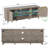 Fluted TV Stand, 59'' TV Stands Entertainment Center with Storage Cabinet, Mid Century Modern TV Cabinet Table for 50/55/60/65 TV, Media TV Consoles for Living Room-436529726
