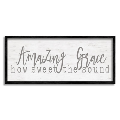 " Amazing Grace Spiritual Christian Phrase Grain Pattern "