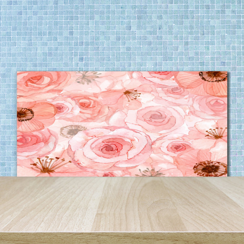 Ellerkamp 50cm W x 100cm L Glass Peel and Stick Panel