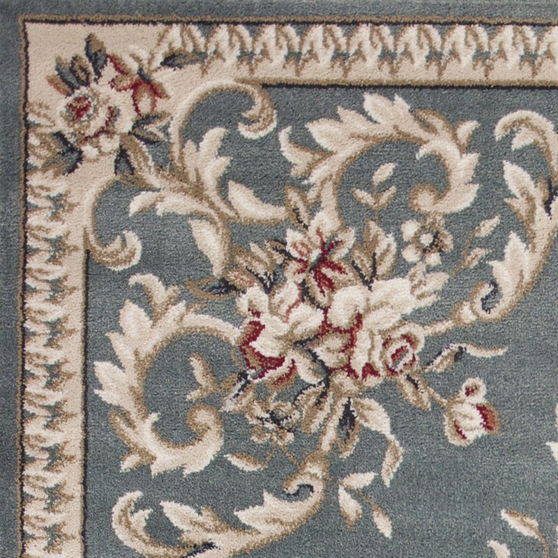Vianney Oriental Slate Area Rug, Runner 2' x 7'7", Slate Blue
