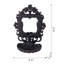 Porte-savon en fonte noir avec miroir