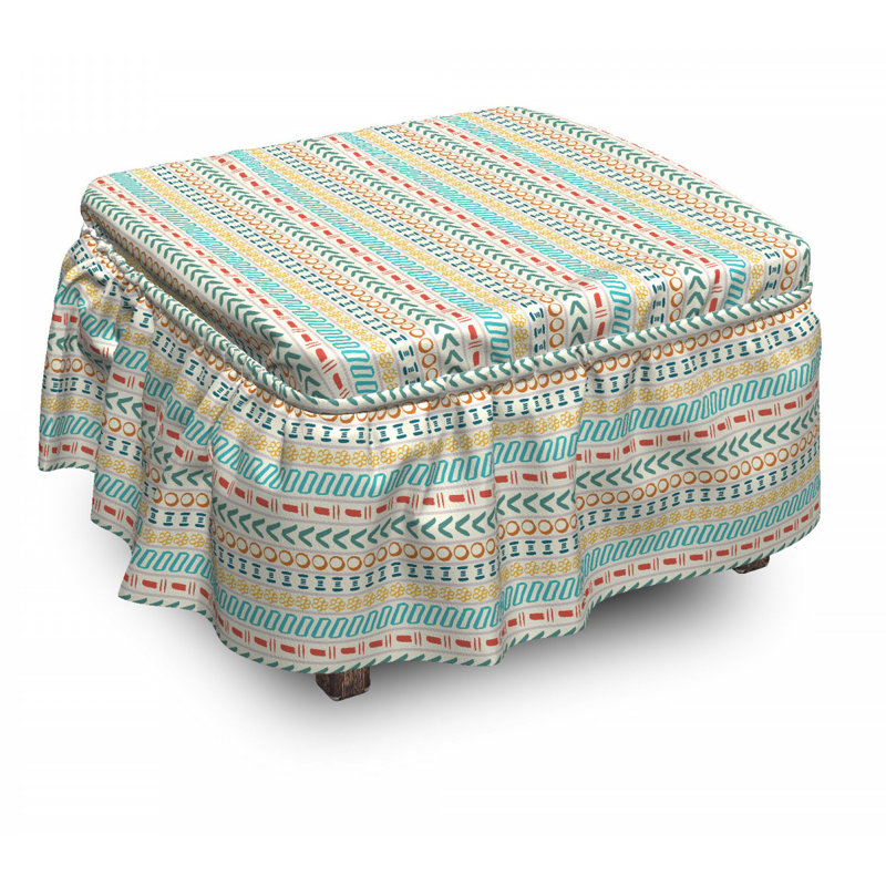 Box Cushion Ottoman Slipcover