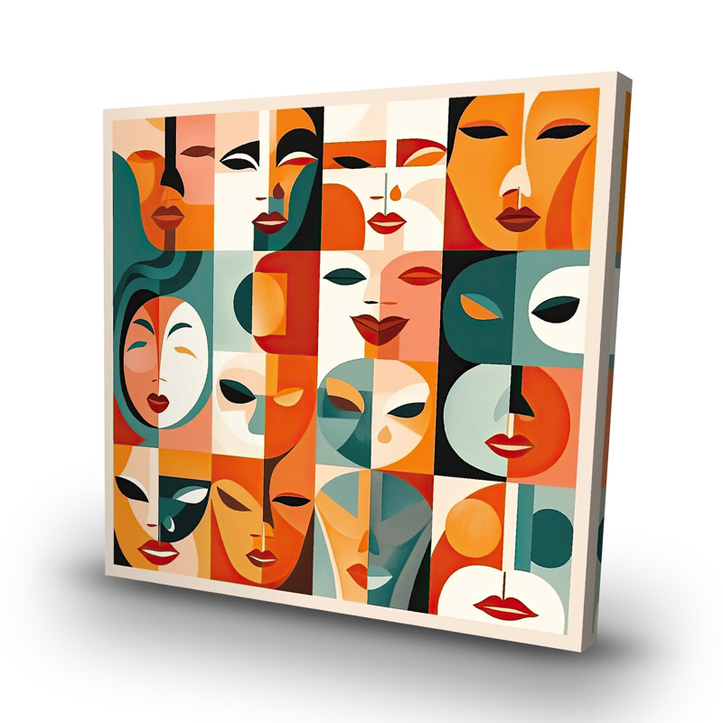 The faces - 32"x32" art on canvas