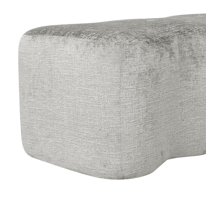 Jacqualessa Chenille Bench, Light Brown Chenille