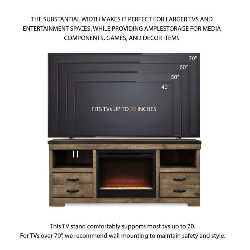 Dazya TV Stand Fireplace for TVs up to 60" Fireplace