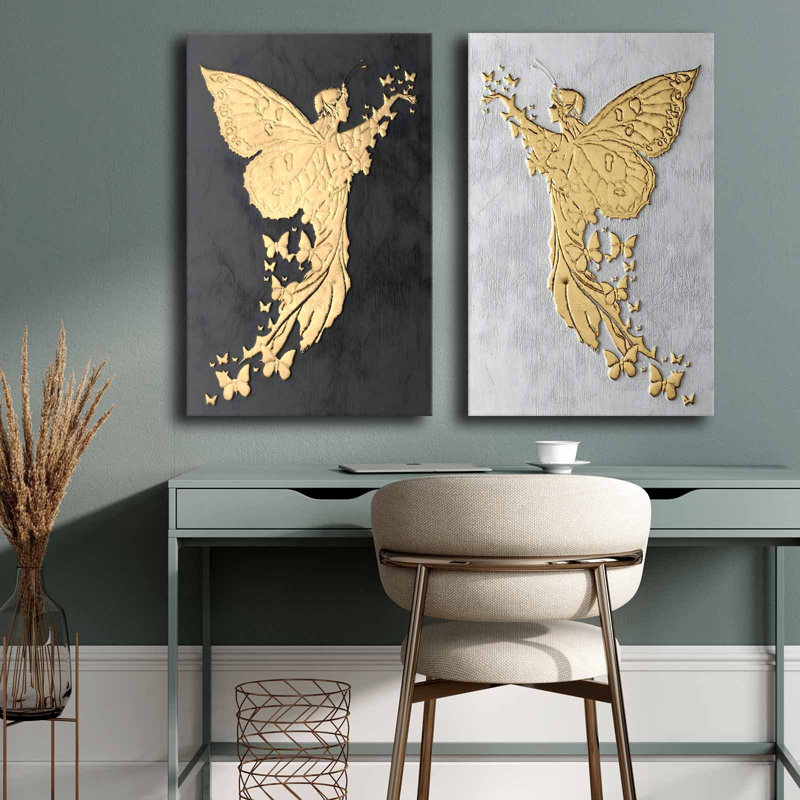 Peinture décorative sur toile (2 pièces)