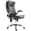 Fauteuil de bureau à haut dossier vibrant HOMcom, fauteuil chauffant Leathaire