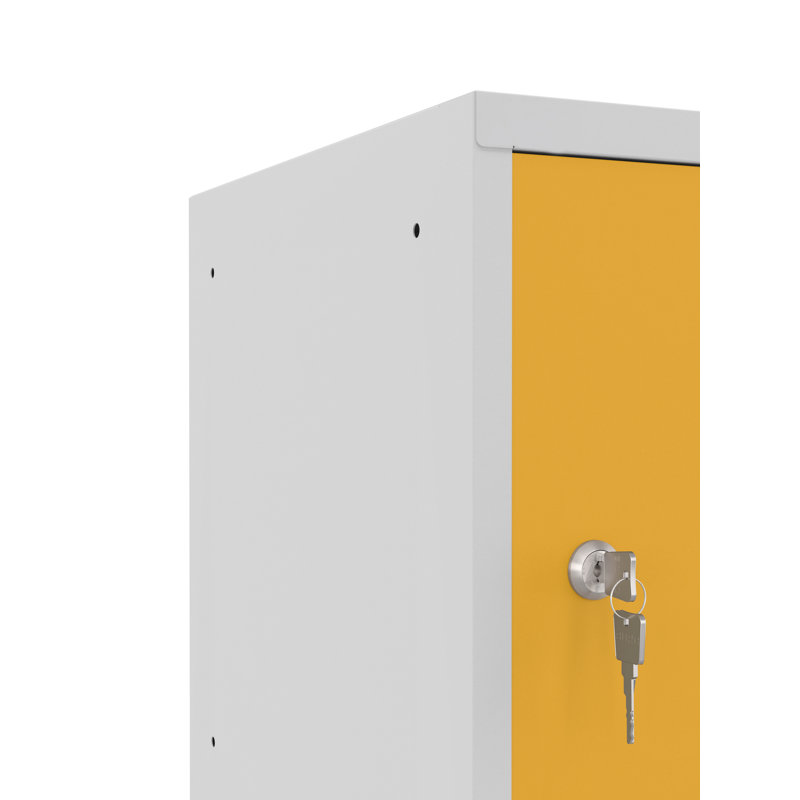 Casiers à cubes 15 po Stokes - casier 7035P - porte RAL 7012P, Jaune