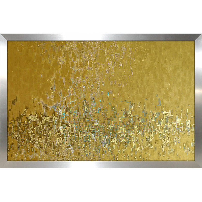" Treasure " by Mark Lawrence, 27.5" H x 39.5" W x 0.75" D, Silver Framed