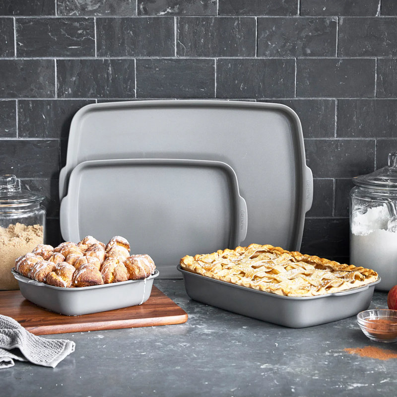 GreenPan Premiere Healthy Ceramic Nonstick 4-Piece Warp-Free Bakeware Set