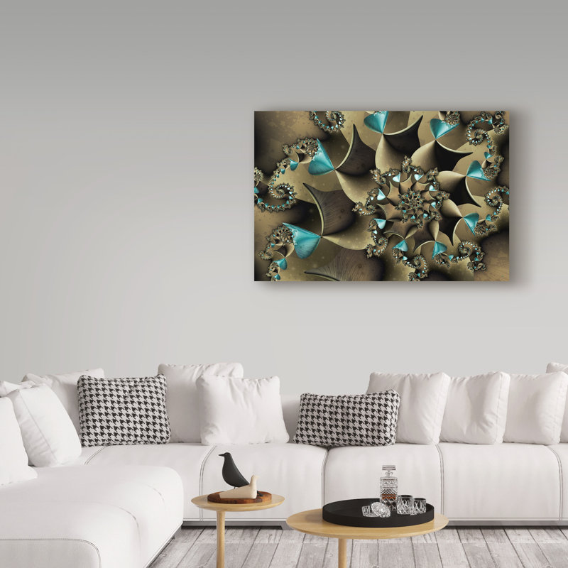 «Turquoise Bronze» par Clasina, impression sur toile tendue, H 12 po x l 19 po x P 2 po