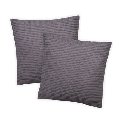 Jaelynn Hotel Waffle Cotton Cushion Cover Set