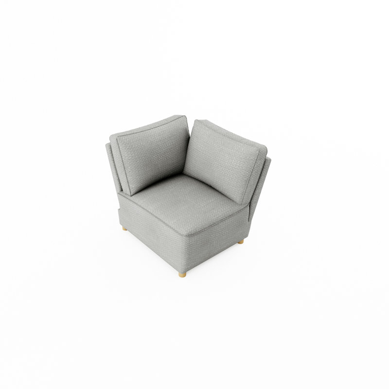 Bussell Upholstered Accent Chair, Gray Linen Blend