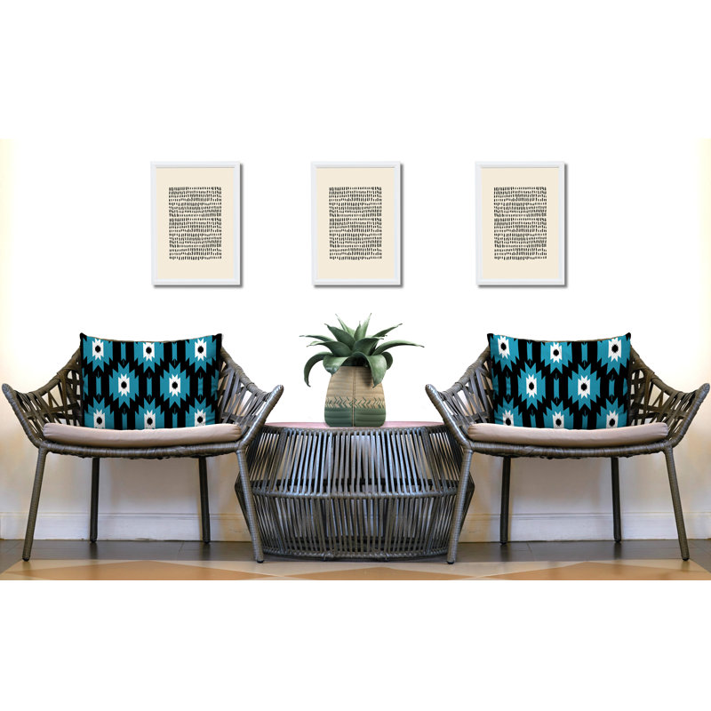 Ensemble de coussins réversibles pour l'intérieur et l'extérieur Catori, 20 po x 14 po, Turquoise