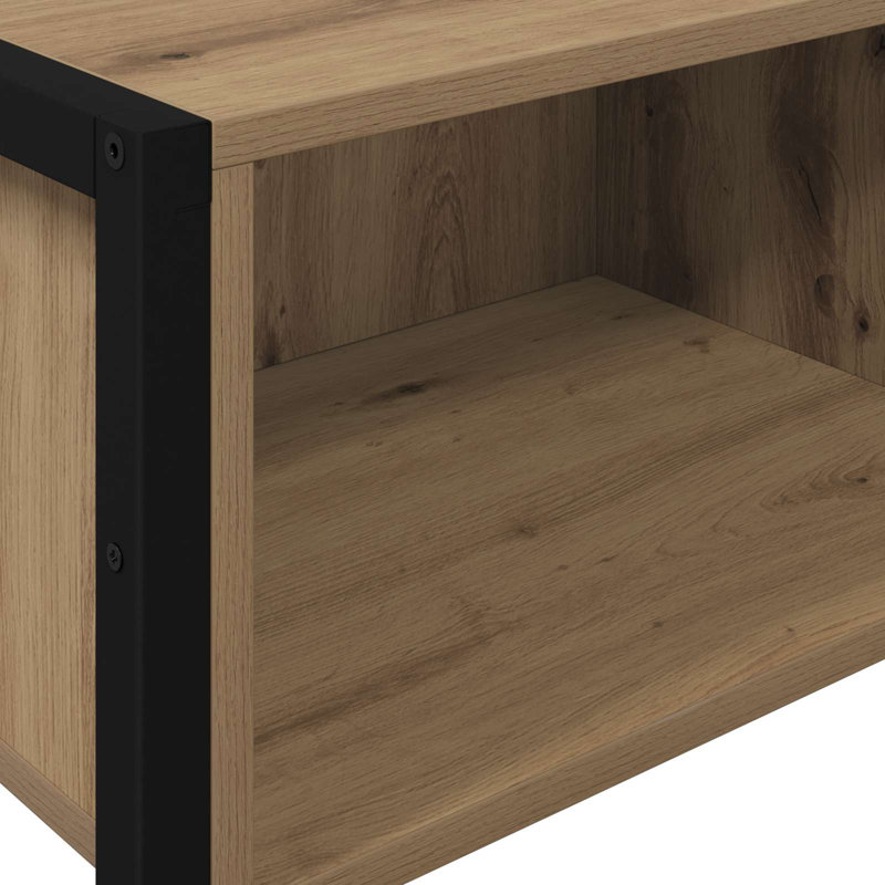 Metal Base, Artisian Oak