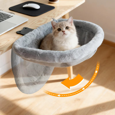 Cat Desk Bed Hammock One-Click Foldable Semi-Circular