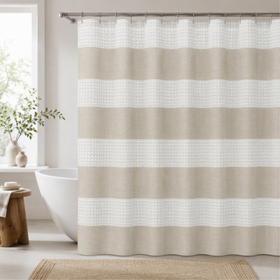 Shower Curtain with 3M Treatment Taupe 54x78"