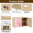 Sideboard Buffet Cabinet with Storage pink watercolor with 2 Doors for Living Room and Kitchen
