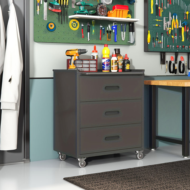 Armoire à outils mobile à 3 tiroirs Yansan 34,65 po