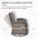 Keywest 2 - Person Outdoor Seating Group PE Wicker Swivel Glider With Ottomans With Cushions With Side Table